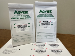 Picture of samples with online sticker labels for AGVISOR article